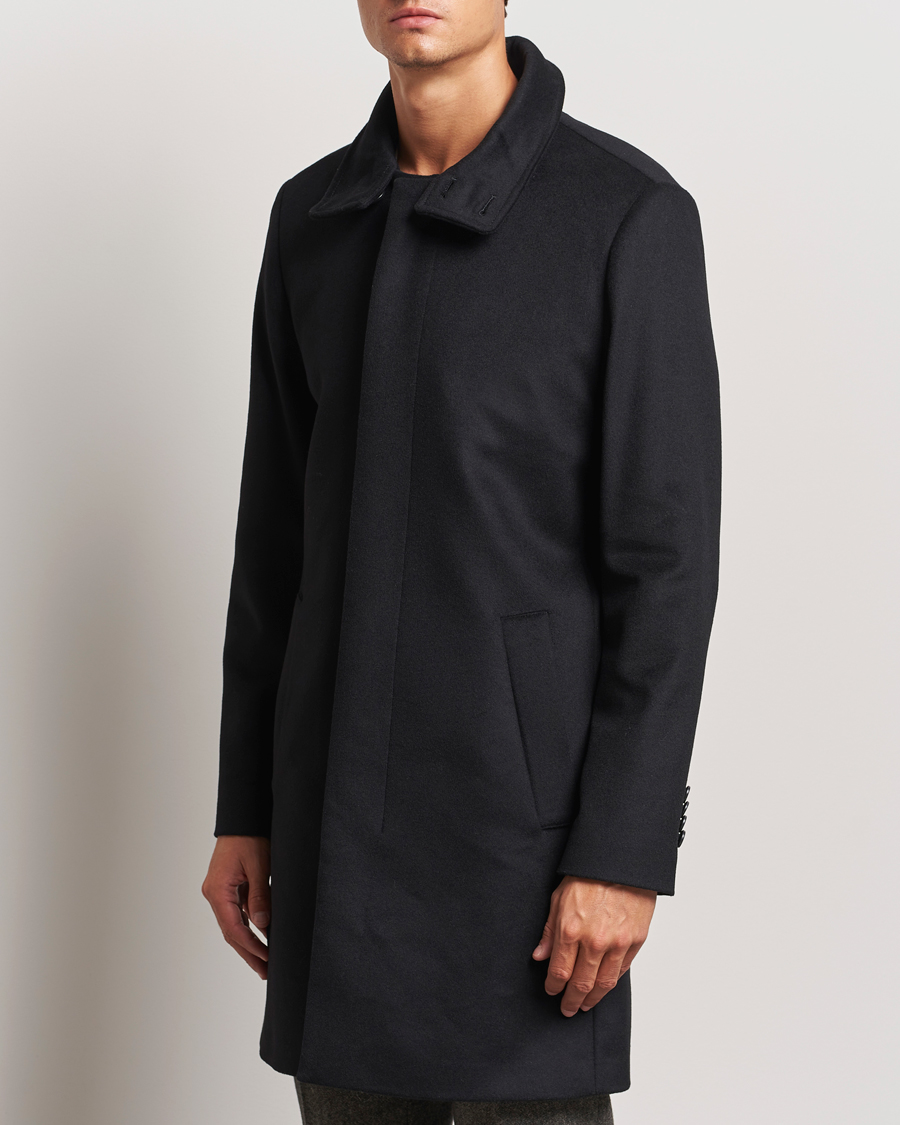 Herre | Jakker | Tiger of Sweden | Aleric Stand Up Collar Coat Black