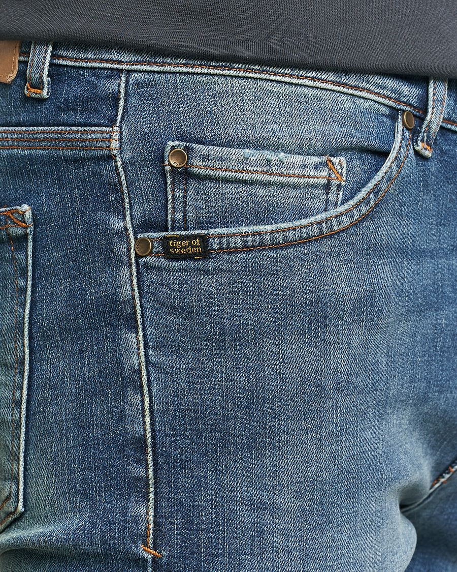 Herre | Jeans | Tiger of Sweden | Evolve Stretch Cotton Jeans Medium Blue