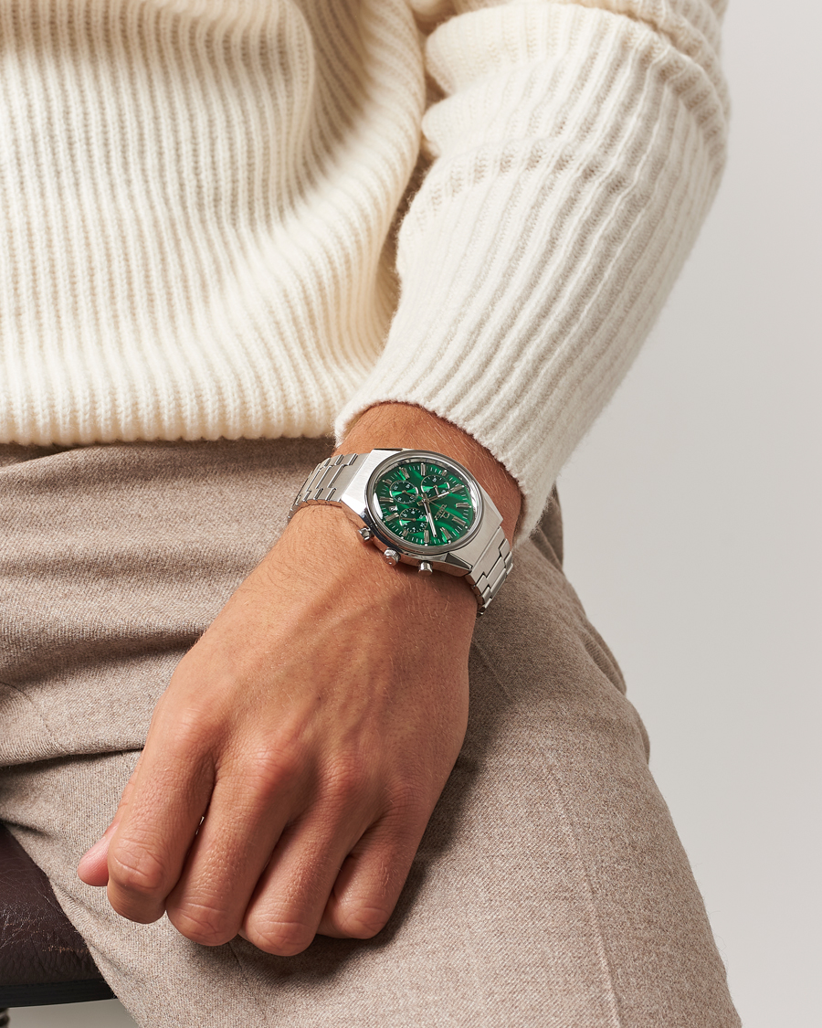 Herre | Timex Q Timex Falcon Eye Chronograph 40mm Green Dial | Timex | Q Falcon Eye Chronograph 40mm Green Dial