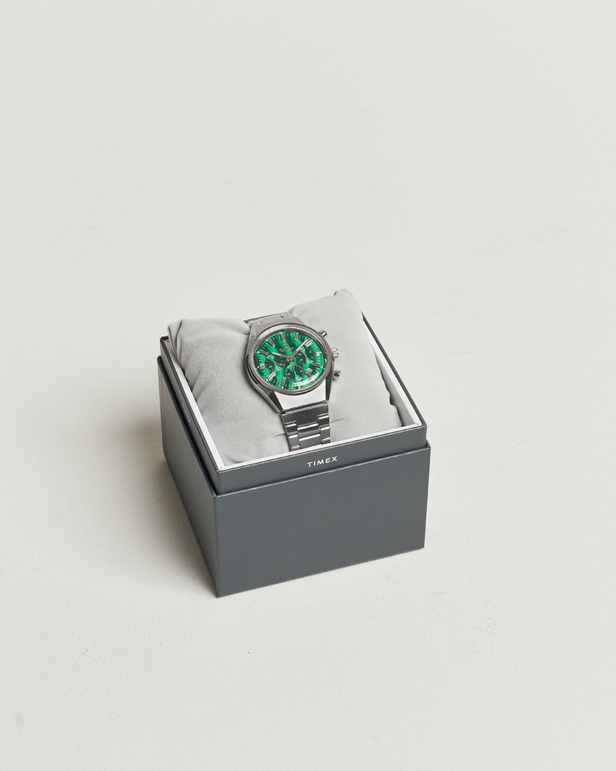 Herre | Timex Q Timex Falcon Eye Chronograph 40mm Green Dial | Timex | Q Falcon Eye Chronograph 40mm Green Dial