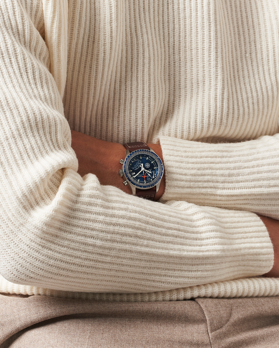 Herre | Timex Pan Am Flyback Chronograph 43mm Blue Dial | Timex | Pan Am Flyback Chronograph 43mm Blue Dial