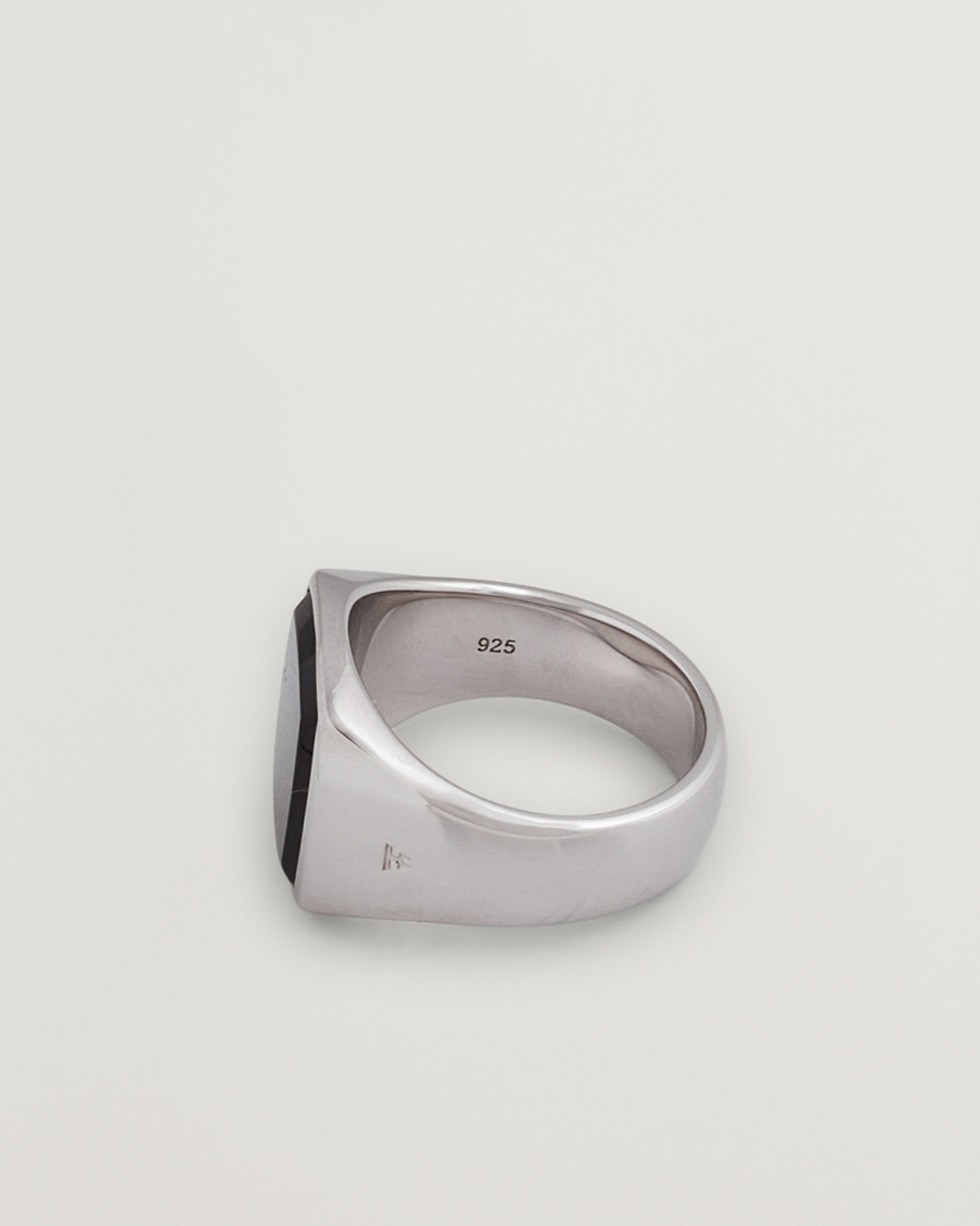 Herre | Smykker | Tom Wood | Cushion Polished Black Onyx Ring Silver