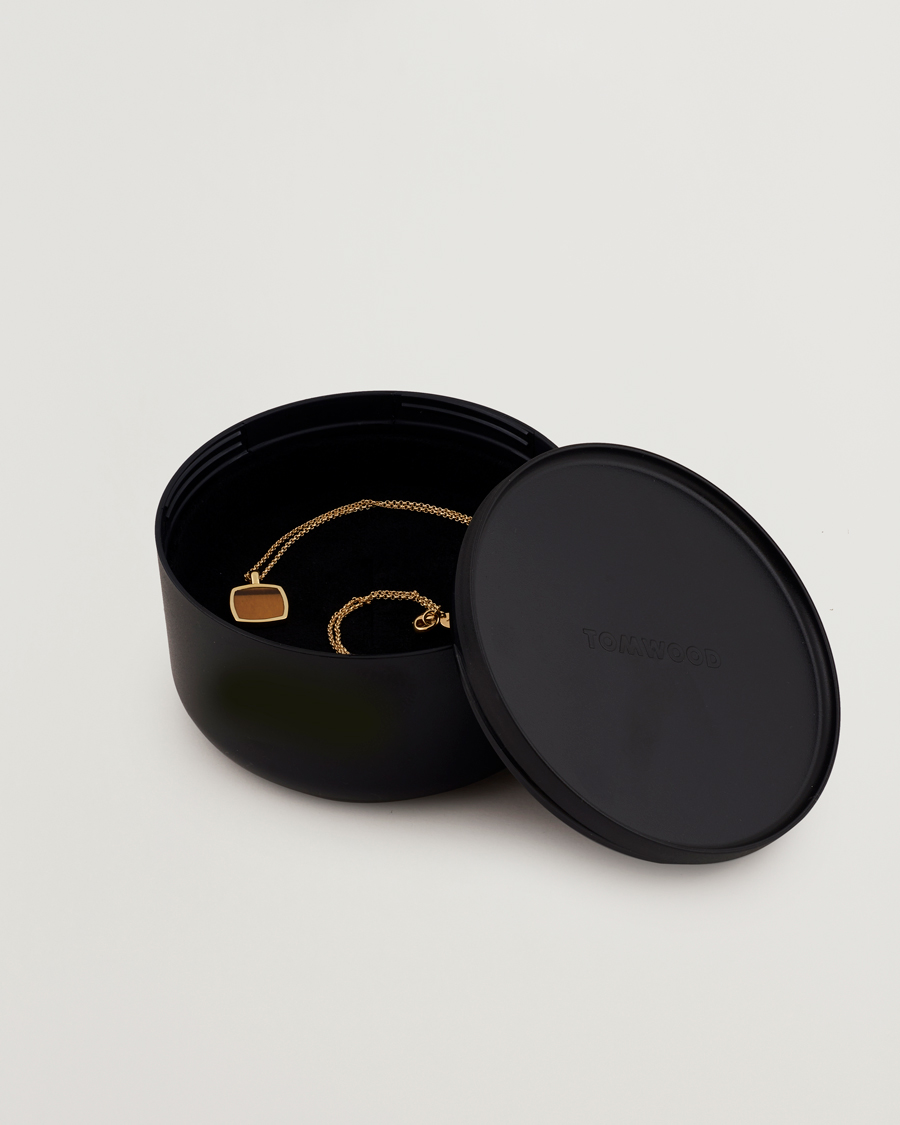 Herre | Smykker | Tom Wood | Cushion Pendant Tiger Eye Gold