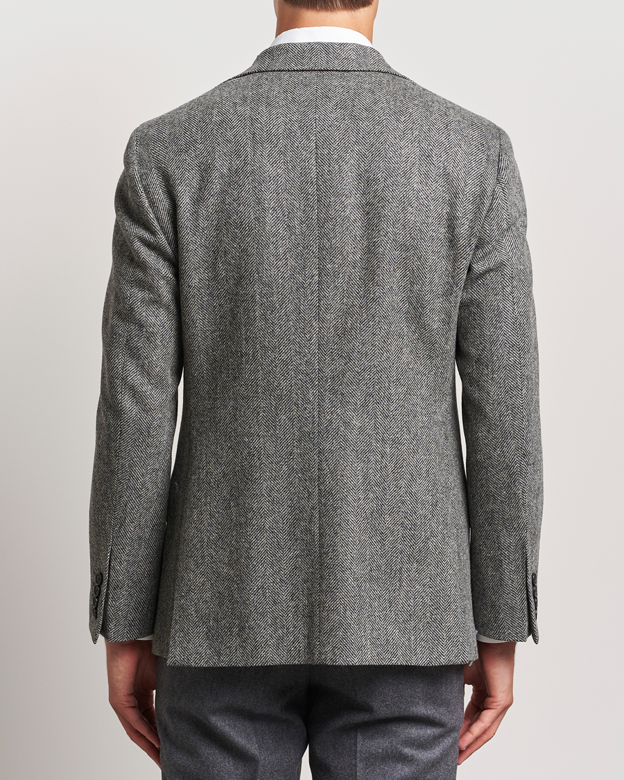Herre | Dressjakker | Walker Slater | Edward Lambswool Herringbone Blazer Dark Grey