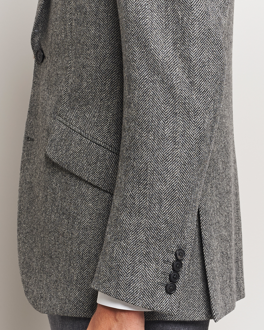 Herre | Dressjakker | Walker Slater | Edward Lambswool Herringbone Blazer Dark Grey