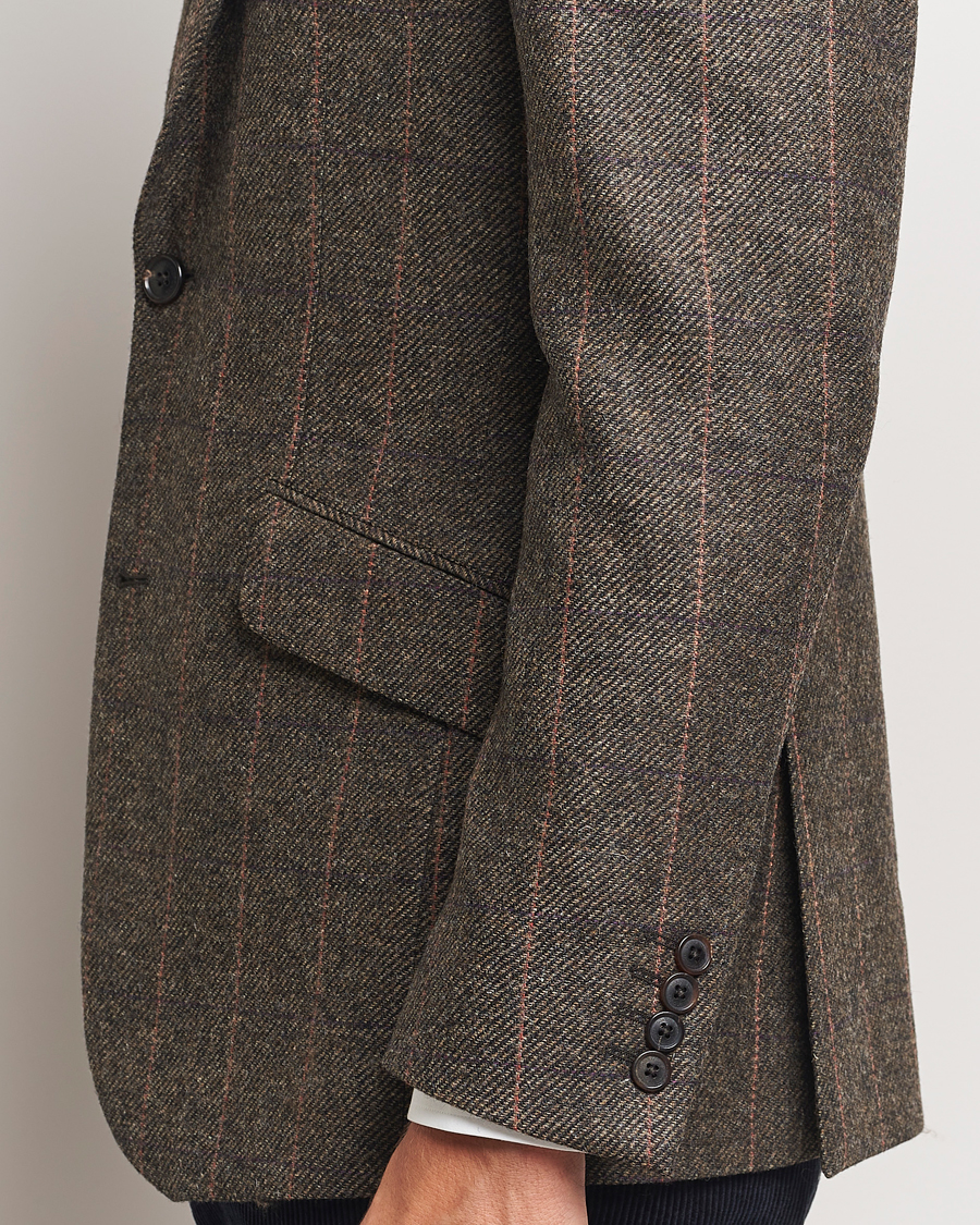 Herre | Dressjakker | Walker Slater | Edward Lambswool Windowpane Blazer Brown