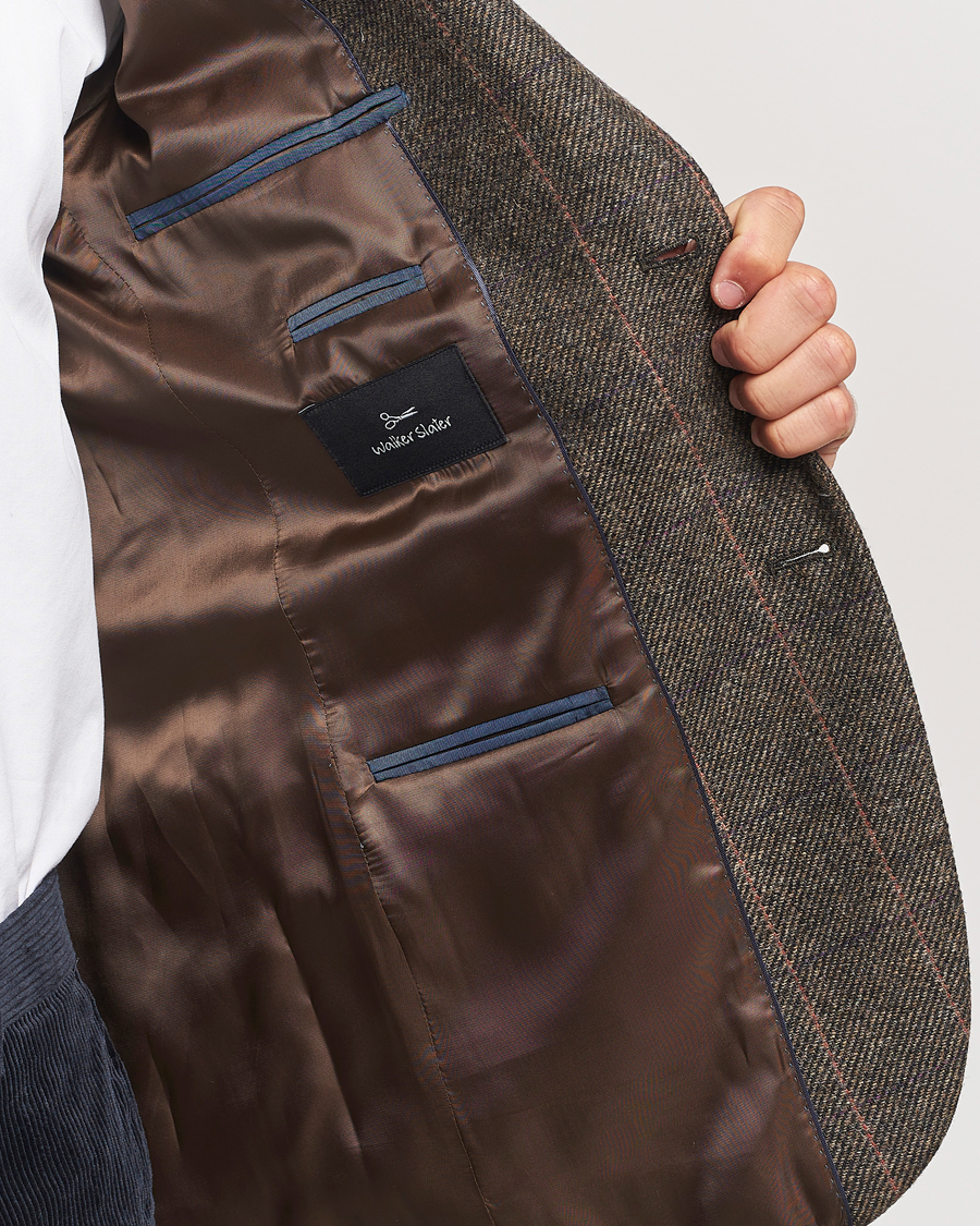 Herre | Dressjakker | Walker Slater | Edward Lambswool Windowpane Blazer Brown