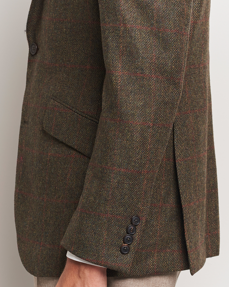 Herre | Dressjakker | Walker Slater | Edward Lambswool Windowpane Blazer Green