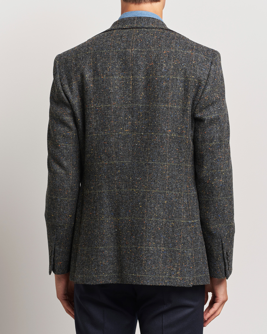 Herre | Dressjakker | Walker Slater | Edward Wool Donegal Windowpane Blazer Dark Grey