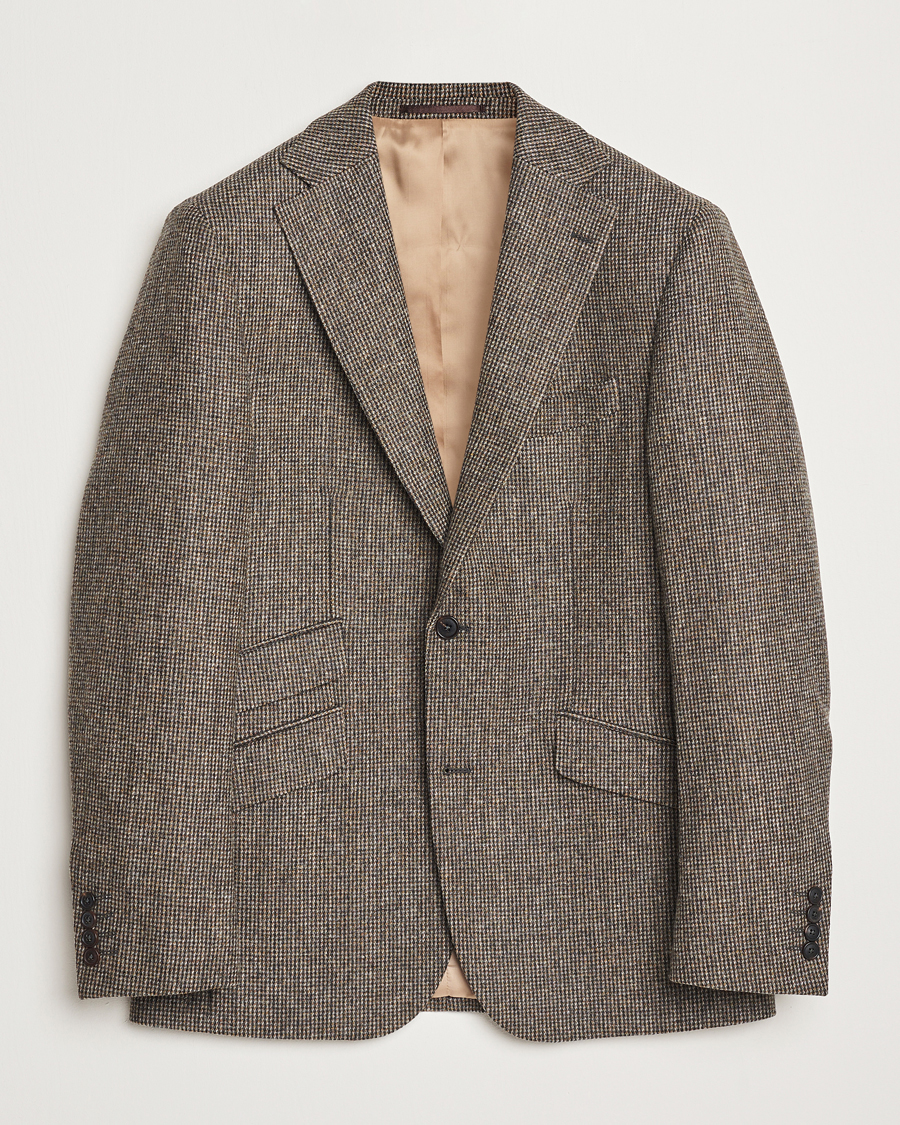 Herre | Dressjakker | Walker Slater | Edward Lambswool Pepita Blazer Brown