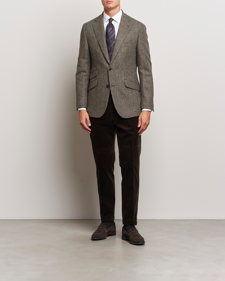 Herre | Dressjakker | Walker Slater | Edward Lambswool Pepita Blazer Brown
