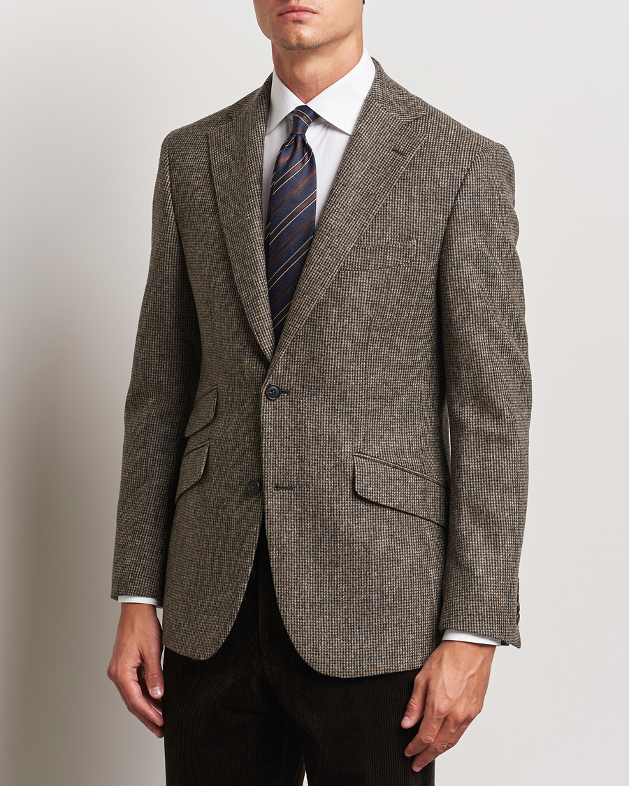 Herre | Dressjakker | Walker Slater | Edward Lambswool Pepita Blazer Brown