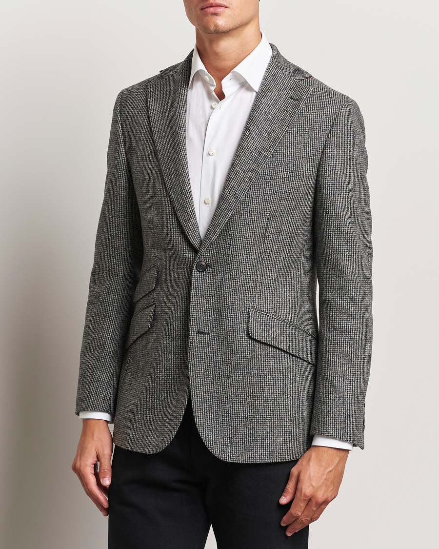 Herre | Dressjakker | Walker Slater | Edward Lambswool Pepita Blazer Grey/Black