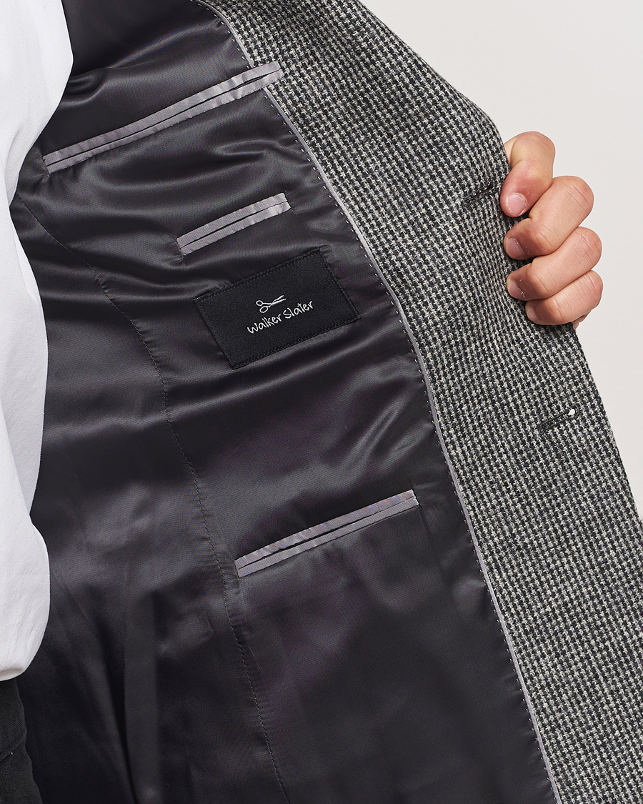 Herre | Dressjakker | Walker Slater | Edward Lambswool Pepita Blazer Grey/Black