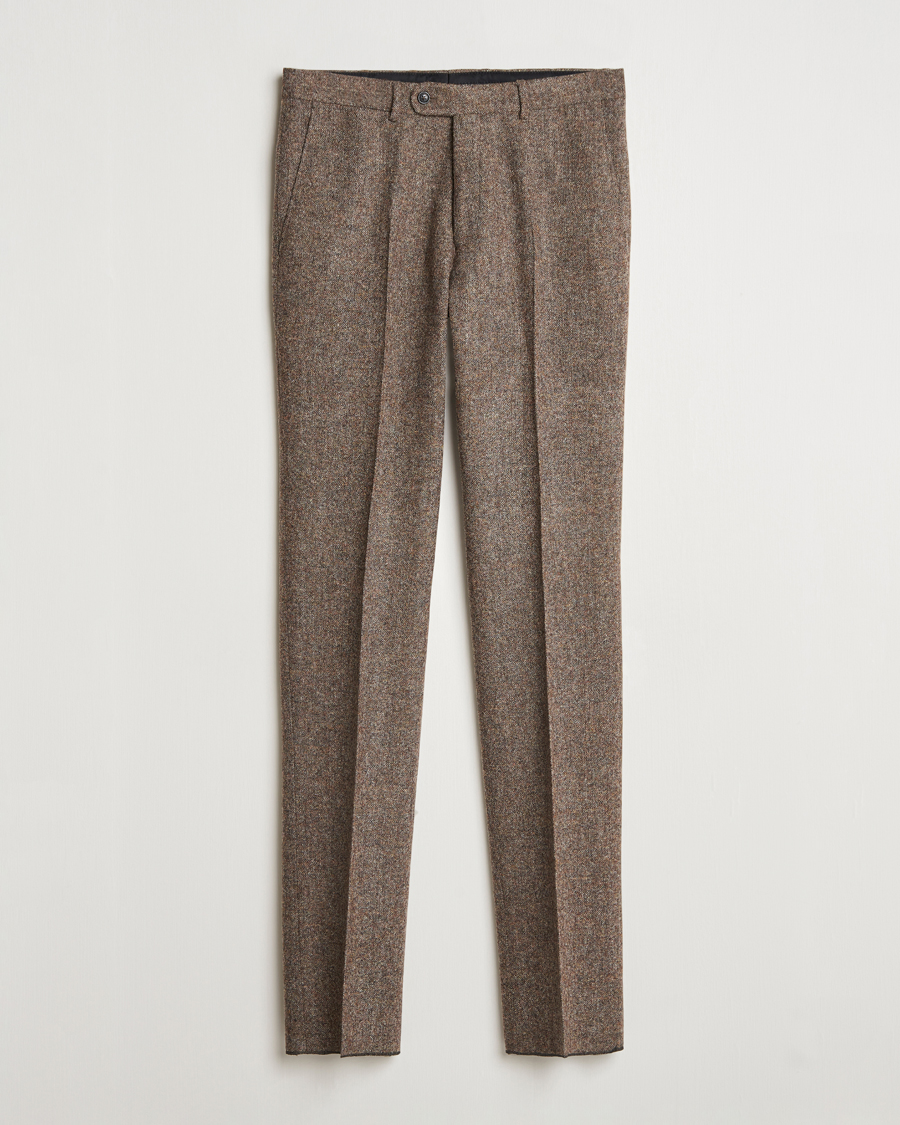 Herre | Bukser | Walker Slater | Edward Wool Donegal Trousers Brown