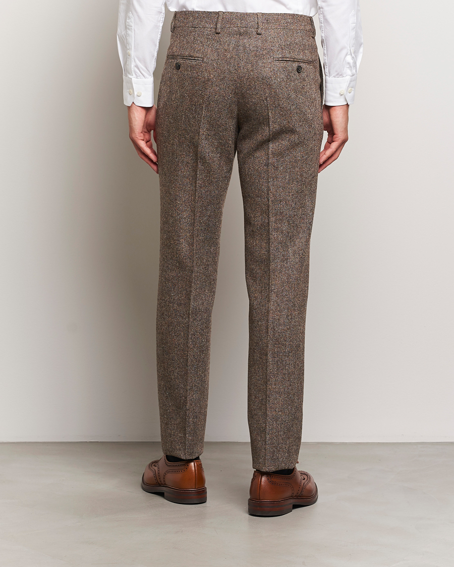 Herre | Bukser | Walker Slater | Edward Wool Donegal Trousers Brown