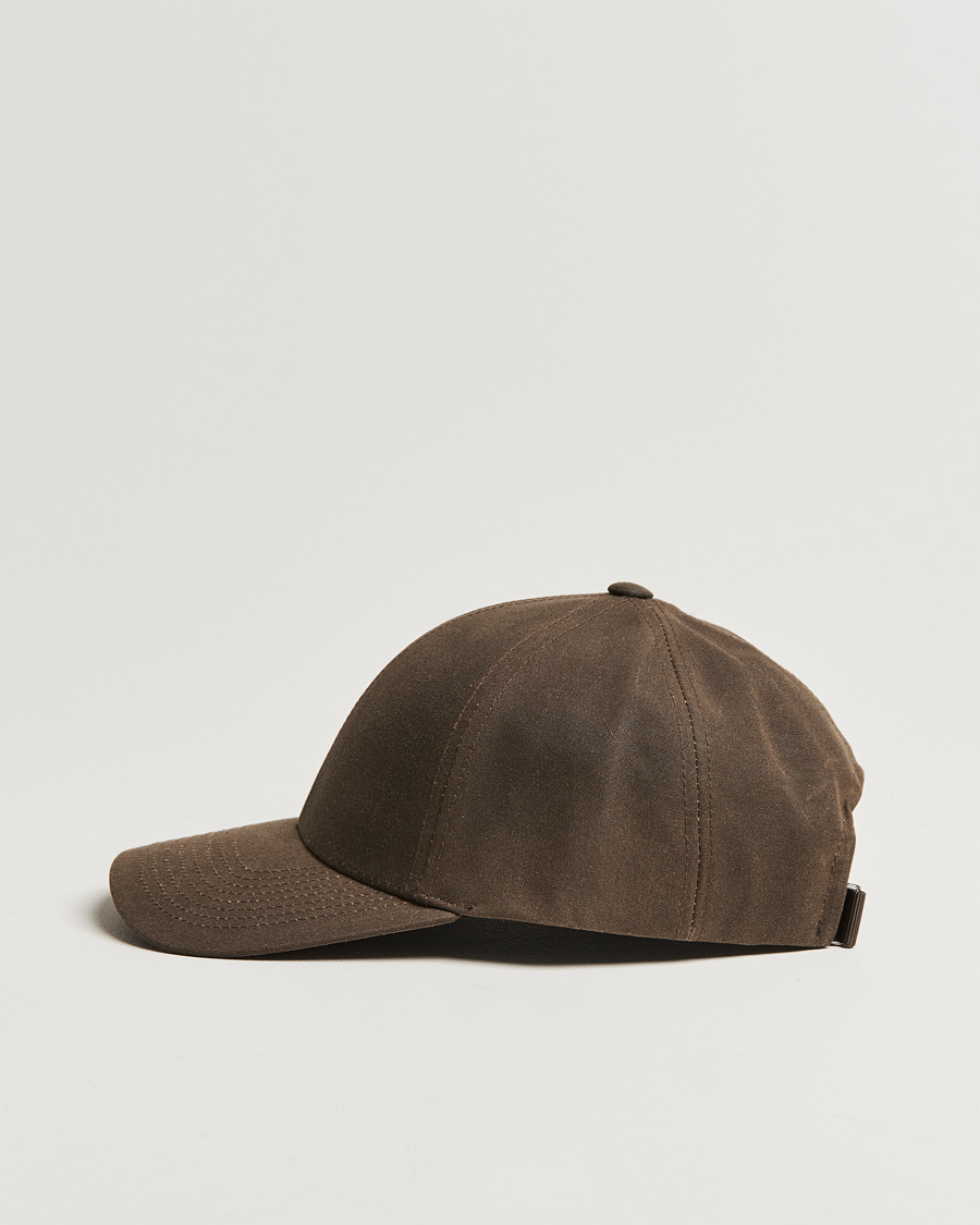 Herre | Hatter og capser | Varsity Headwear | Oilskin Baseball Cap Chestnut Brown