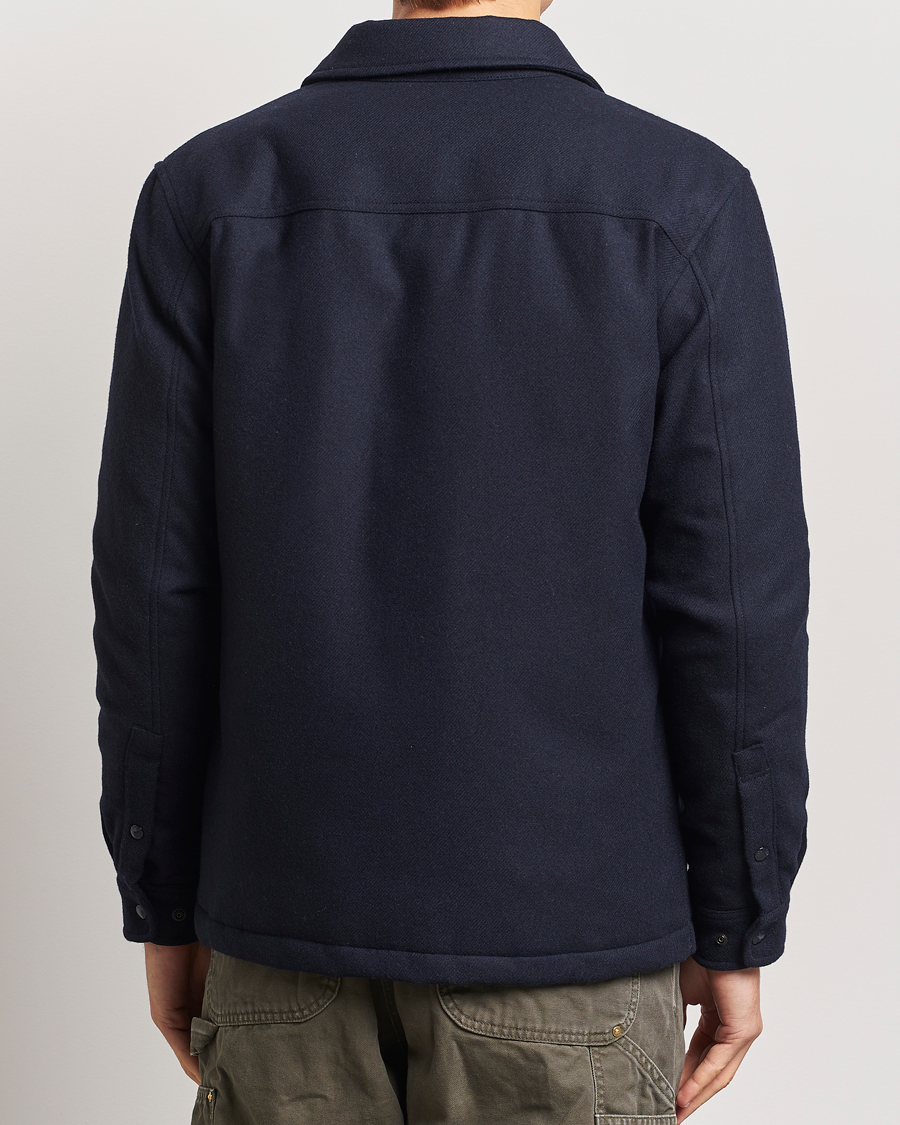 Herre | Jakker | Woolrich | Alaskan Melton Wool Overshirt Melton Blue