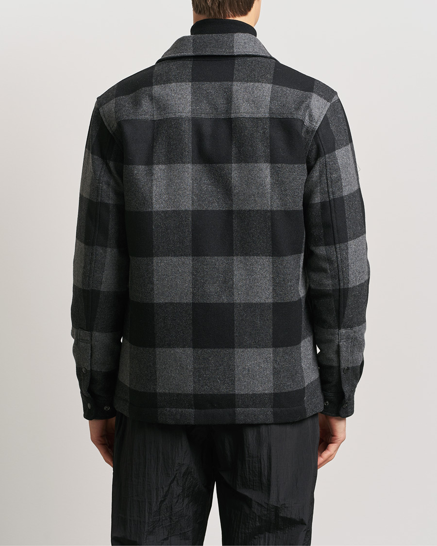 Herre | Jakker | Woolrich | Alaskan Melton Wool Overshirt Charcoal Buffalo
