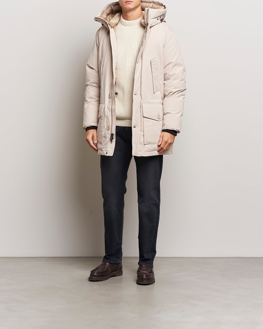 Herre | Jakker | Woolrich | Peached Cotton Arctic Parka Oxford Tan