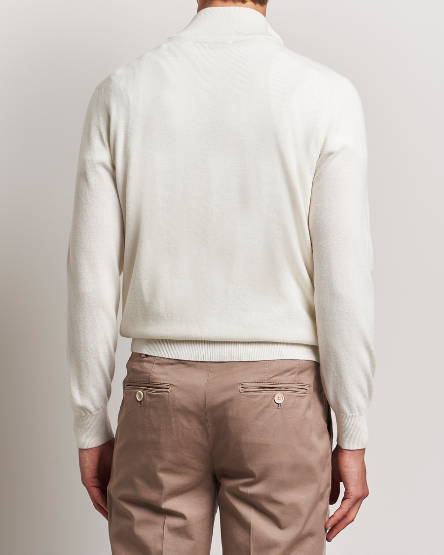 Herre | Gensere | Brunello Cucinelli | 2 Ply Cashmere Half Zip Panama