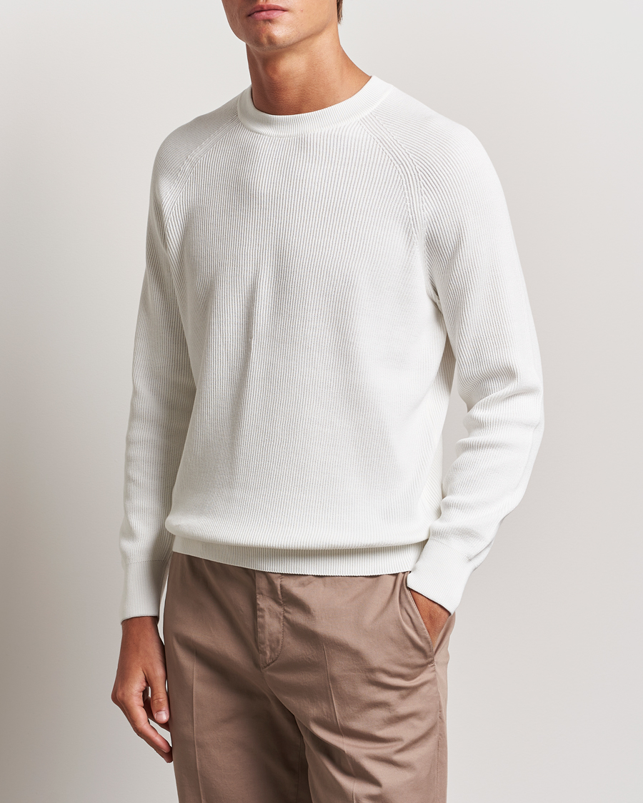 Herre | Gensere | Brunello Cucinelli | Cotton Rib Crew Neck Panama