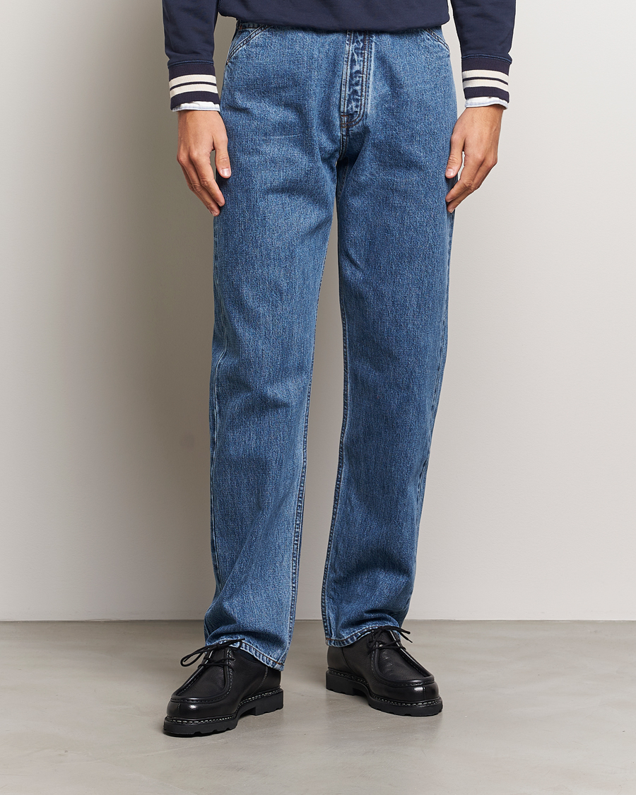 Herre | Bukser | Drake's | 5-Pocket Japanese Selvedge Jeans Bleach