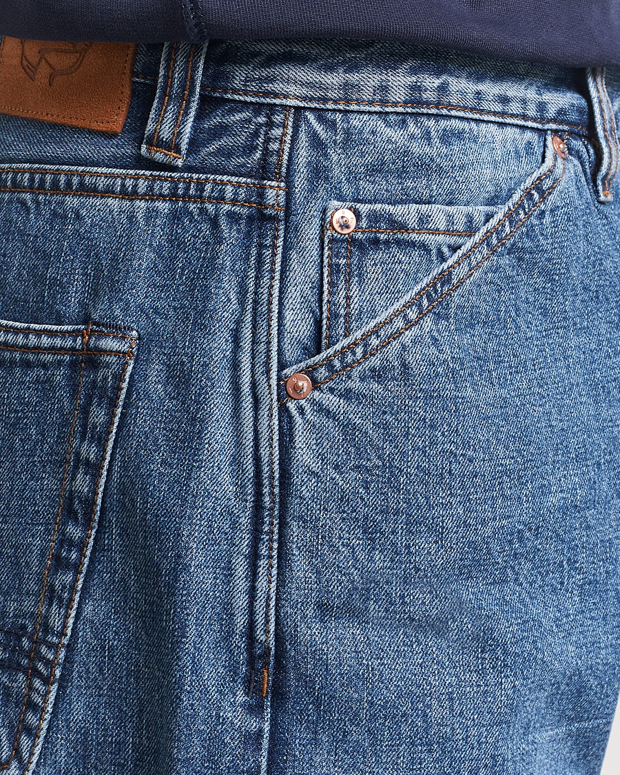 Herre | Bukser | Drake's | 5-Pocket Japanese Selvedge Jeans Bleach