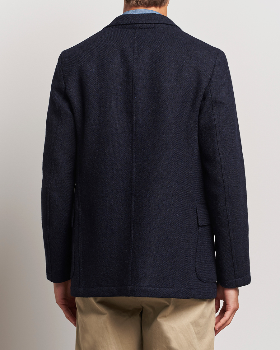 Herre | Dressjakker | Drake's | MKVII Harris Tweed Blazer Navy