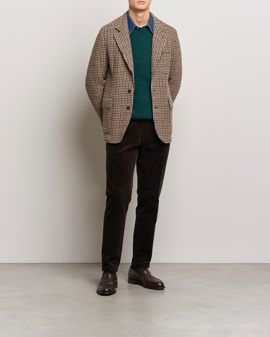 Herre | Dressjakker | Drake's | MKVII Gun Check Tweed Blazer Brown