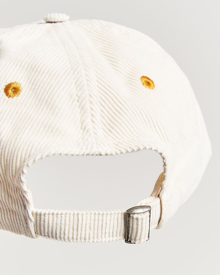 Herre | Drake's D'Capital Embroidery Cord Cap Ecru | Drake's | D'Capital Embroidery Cord Cap Ecru