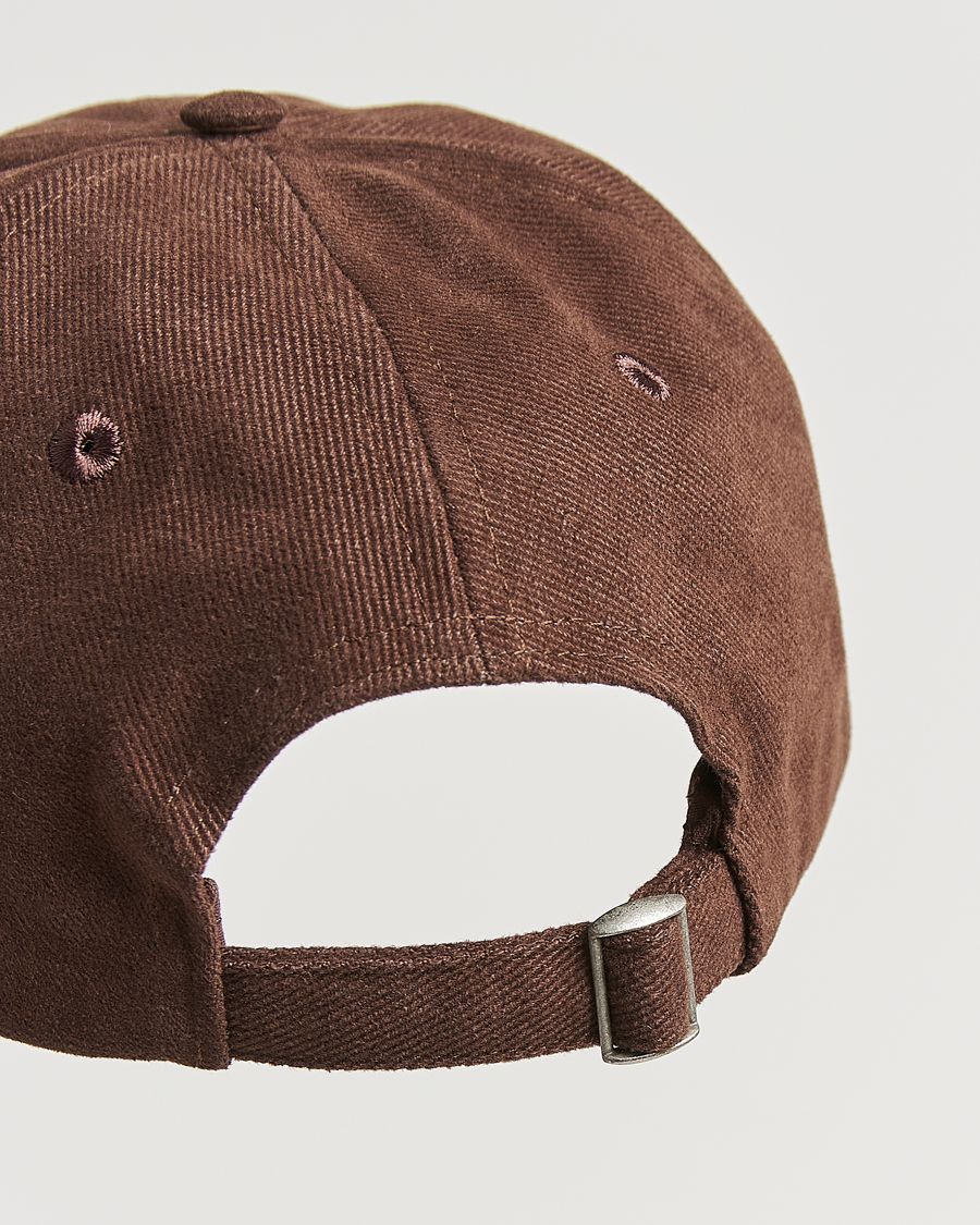 Herre | Drake's Embroidered Dog Heavy Twill Cap Brown | Drake's | Embroidered Dog Heavy Twill Cap Brown