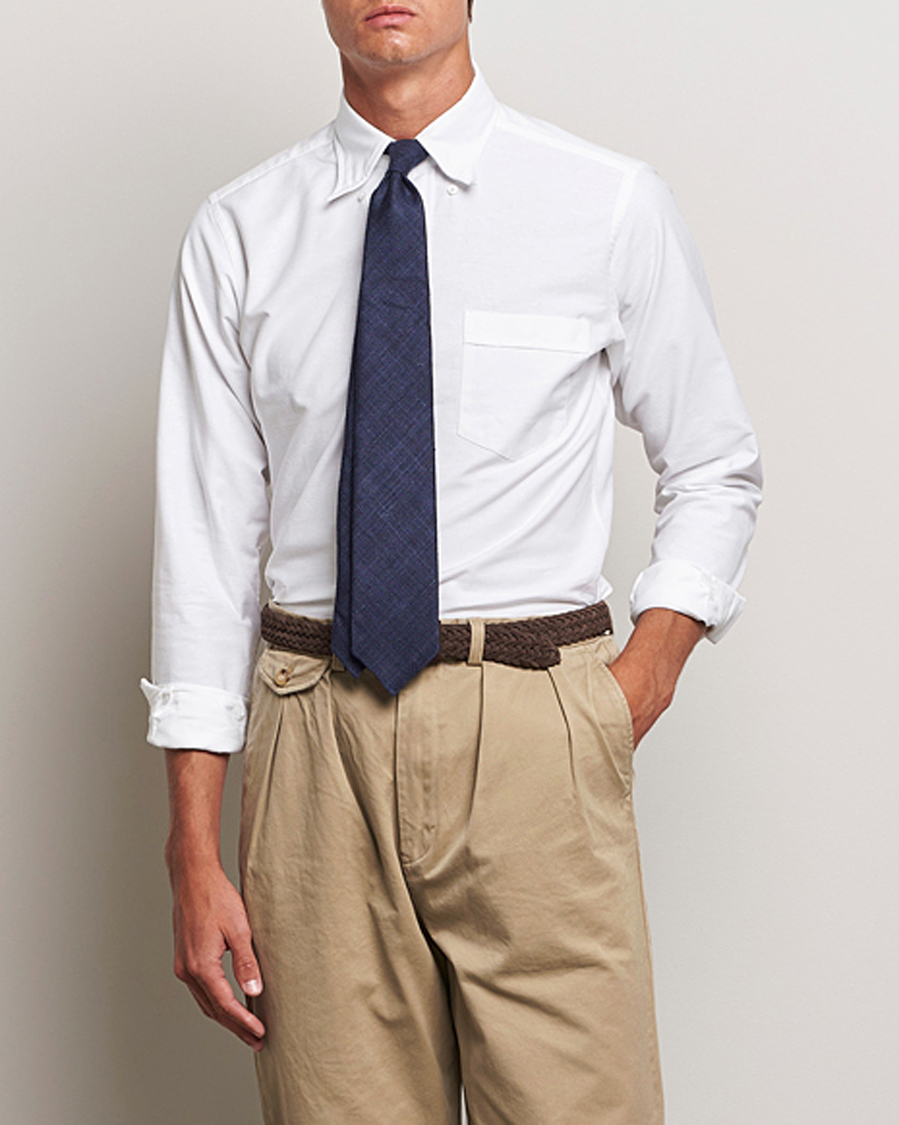 Herre | Skjorter | Drake's | Button Down Oxford Shirt White