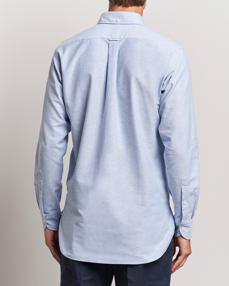 Herre | Skjorter | Drake's | Button Down Oxford Shirt Blue