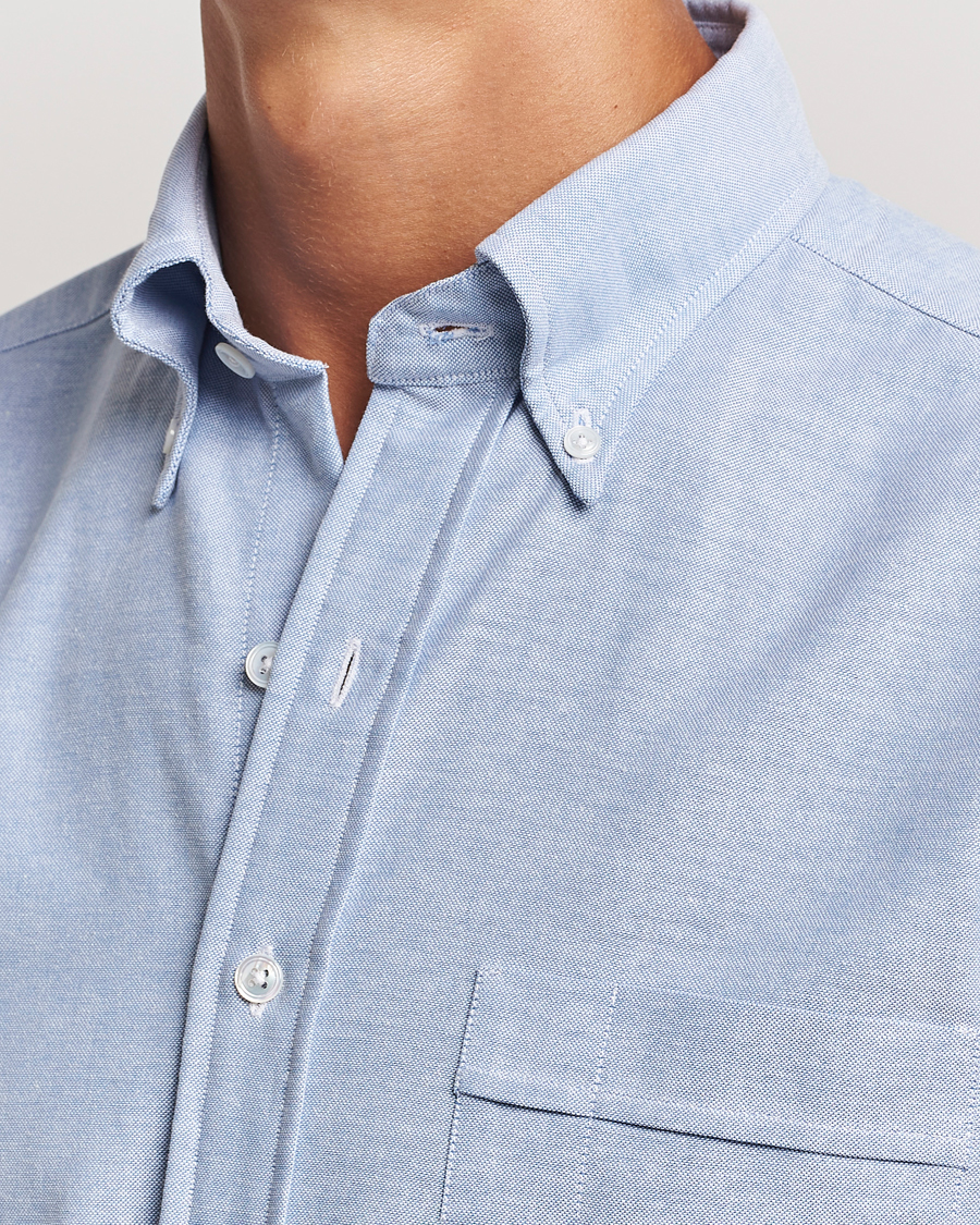 Herre | Skjorter | Drake's | Button Down Oxford Shirt Blue