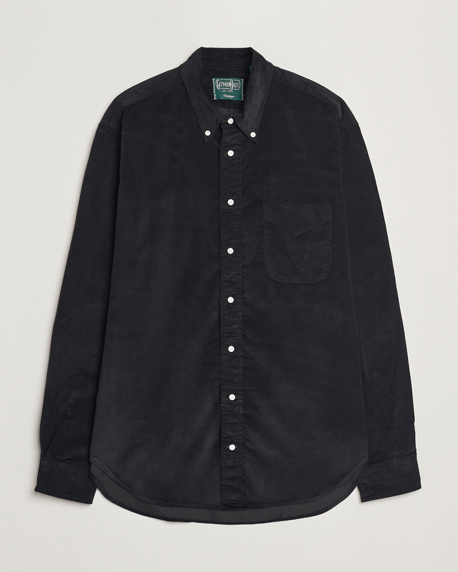 Herre | Skjorter | Gitman Vintage | Button Down Corduroy Shirt Black