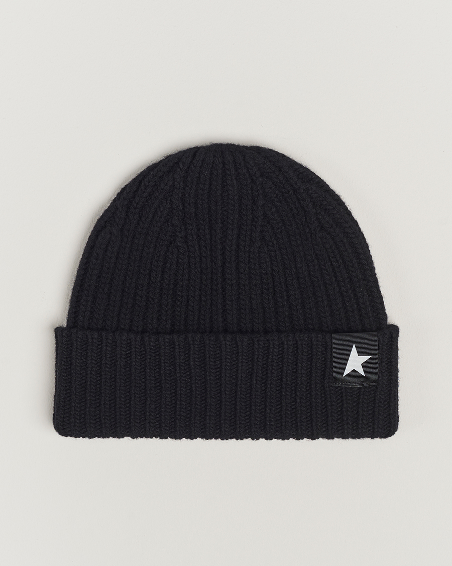 Herre | Golden Goose Rib Wool Beanie Black | Golden Goose | Rib Wool Beanie Black