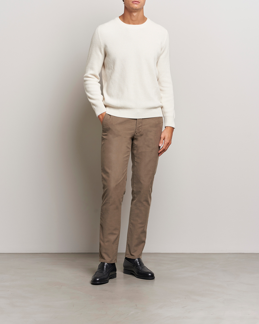 Herre | Bukser | Incotex | Slim Fit Garment Dyed Slacks Brown
