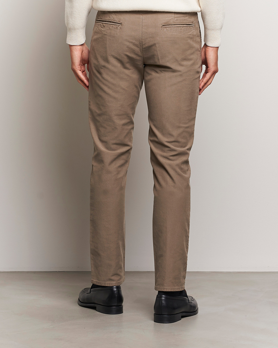 Herre | Bukser | Incotex | Slim Fit Garment Dyed Slacks Brown