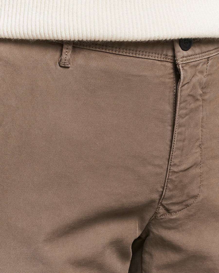 Herre | Bukser | Incotex | Slim Fit Garment Dyed Slacks Brown