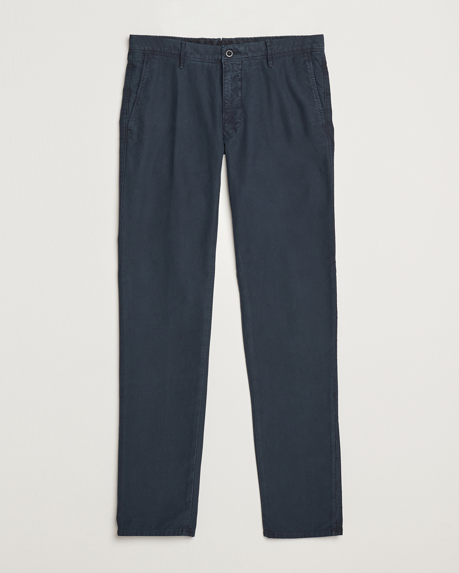 Herre | Bukser | Incotex | Slim Fit Garment Dyed Slacks Navy