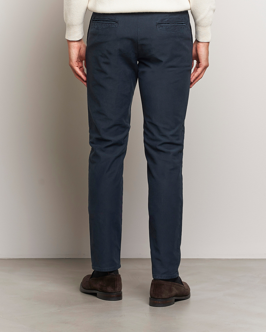 Herre | Bukser | Incotex | Slim Fit Garment Dyed Slacks Navy
