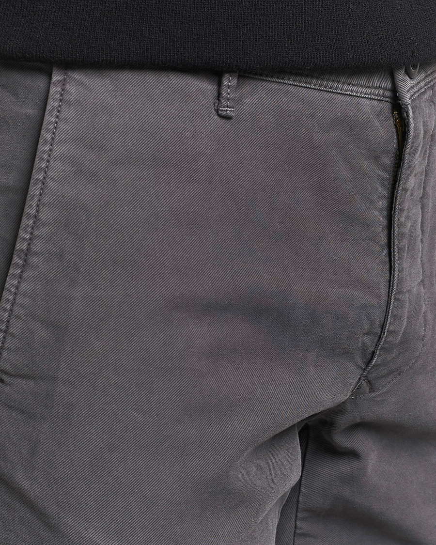 Herre | Bukser | Incotex | Slim Fit Garment Dyed Slacks Dark Grey