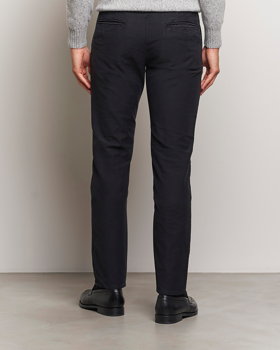Herre | Bukser | Incotex | Slim Fit Garment Dyed Slacks Black