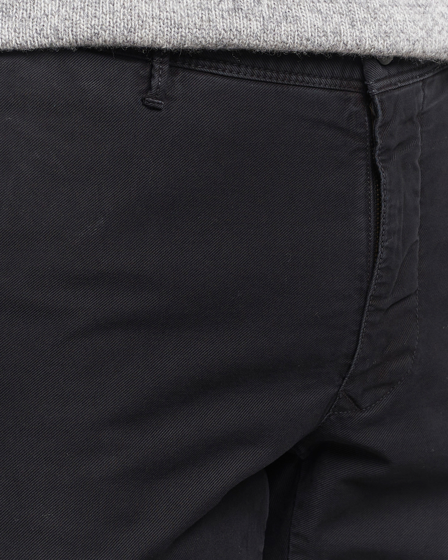 Herre | Bukser | Incotex | Slim Fit Garment Dyed Slacks Black