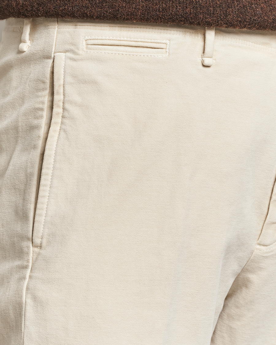 Herre | Bukser | Incotex | Regular Fit Moleskin Slacks Off White