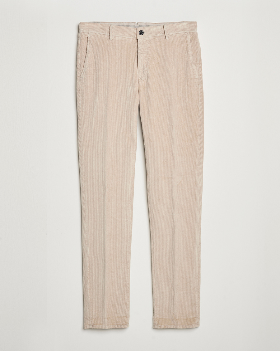Herre | Bukser | Incotex | Slim Fit Leisure Cord Slacks Light Beige