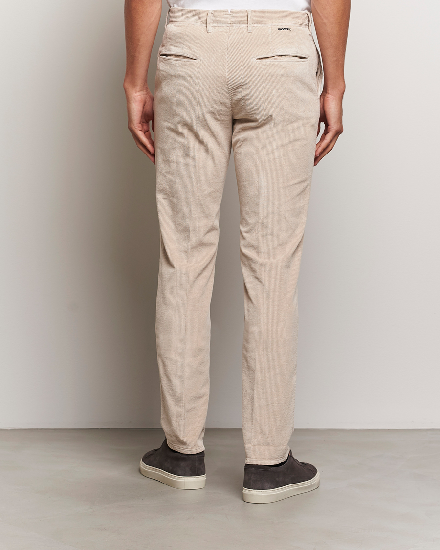 Herre | Bukser | Incotex | Slim Fit Leisure Cord Slacks Light Beige