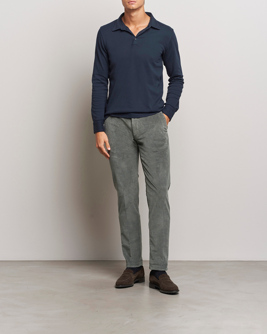 Herre | Bukser | Incotex | Slim Fit Leisure Cord Slacks Grey