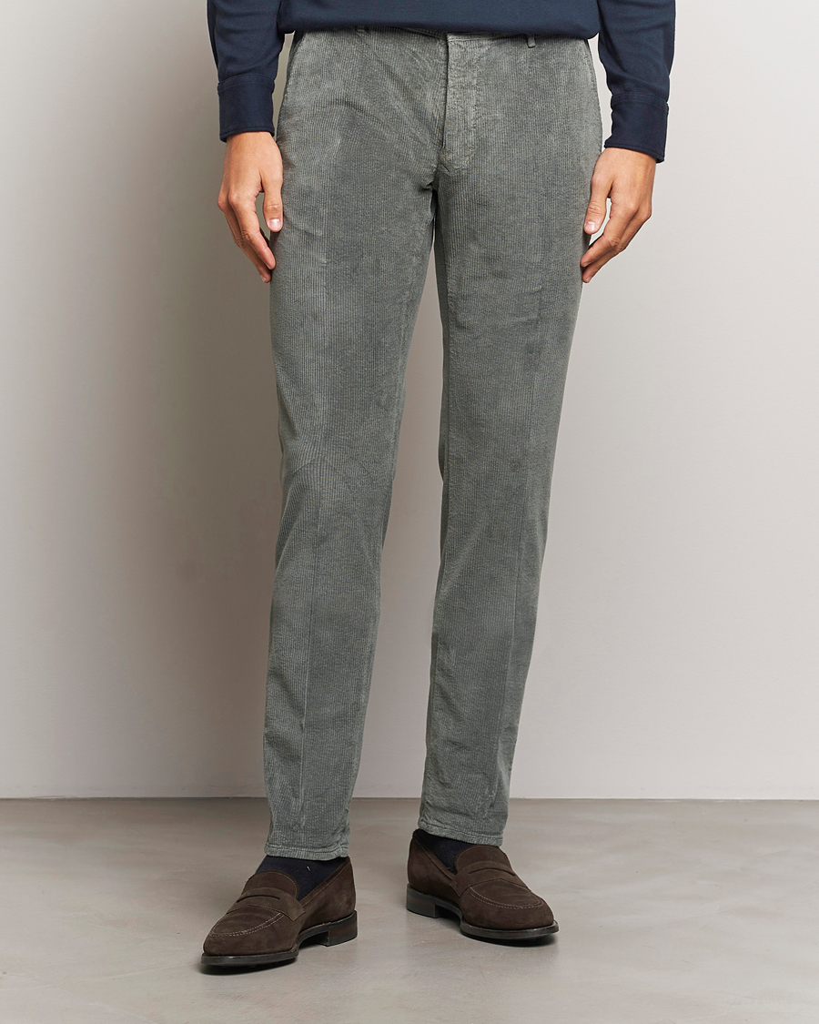 Herre | Bukser | Incotex | Slim Fit Leisure Cord Slacks Grey